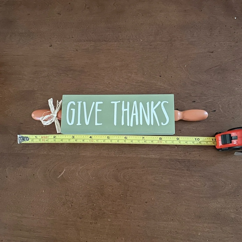 ☀️ 3/$10 Give Thanks wood shelf table window decoration (see description)